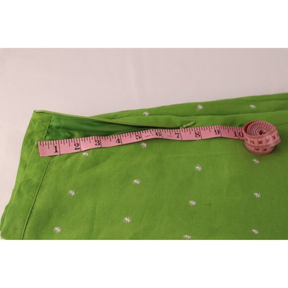 Sherry Taylor Green Embroidered A-Line Skirt with Floral‎ Design Size Small - Picture 8 of 9